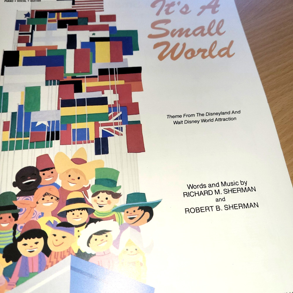 Walt Disney&rsquo;s It&rsquo;s A Small World Richard Robert Sherman Sheet Music 1974 Easy