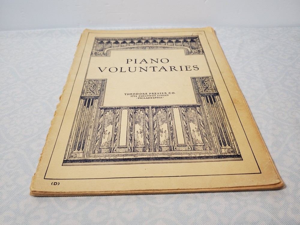 1928 Piano Voluntaries Theodore Presser Co Sheet Book Music