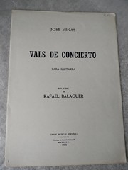 Jose Vinas, Concert Waltz, Classical Guitar Sheet Music Solo