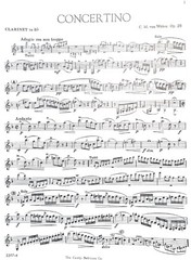 Concertino Op. 26 by C.M. Weber for Bb Clarinet with Piano Accompaniment