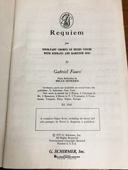 MVTHS – Requiem – Sheet Music
