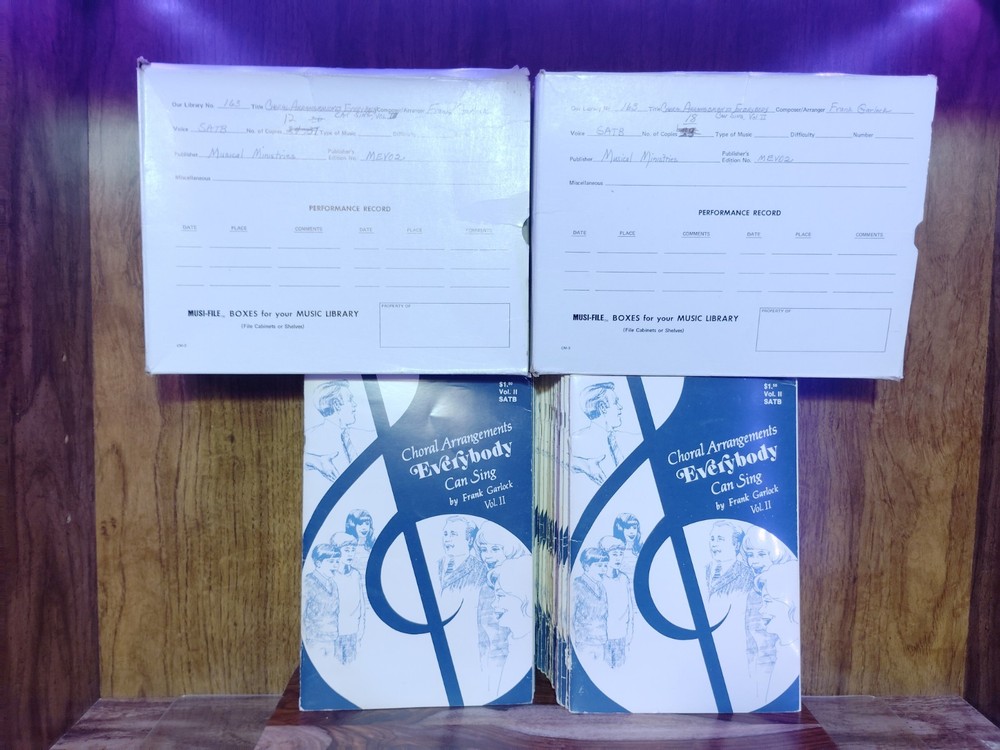 Choral Arrangements Everybody Can Sing Vol. II by Frank Garlock SATB Lot of 18 O