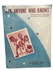 Ask Anyone Who Knows – M. Witmark & Sons