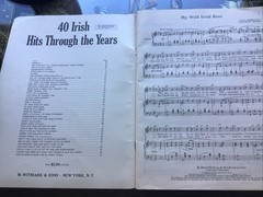 Vintage “40 Irish Hits Through The Years » Music Book M. Witmark & Sons
