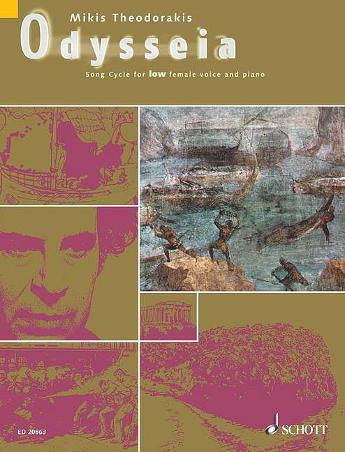 Mikis Theodorakis Odysseia Song Cycle Low Female Voice & Piano Sheet Music Book