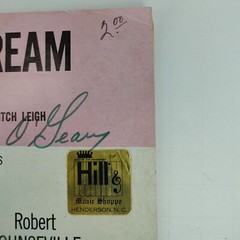Vintage 1965 Sheet Music for « The Impossible Dream » Man Of La Mancha Musical