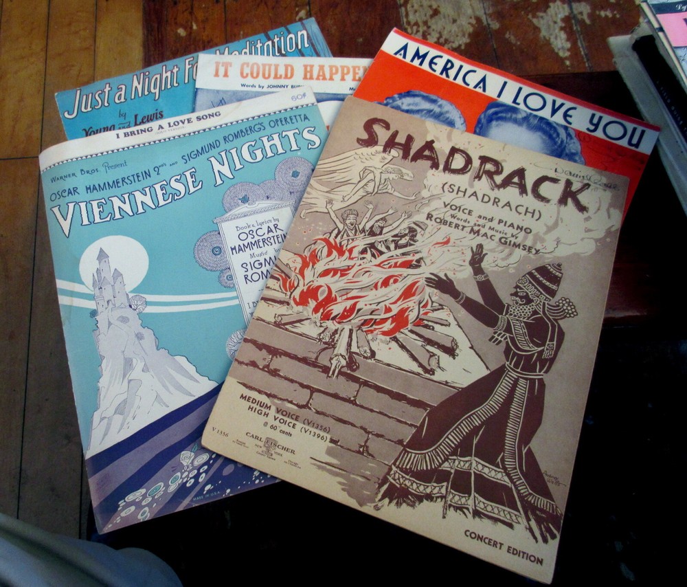 Vintage Sheet Music – FIVE Different Songs for One Low Price – See List Below