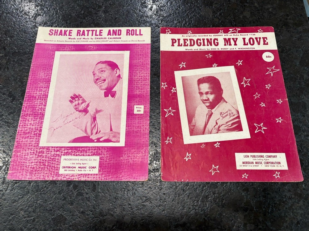 Shake Rattle & Roll Big Joe Turner 1954 Pledging My Love Johnny Ace Sheet Music