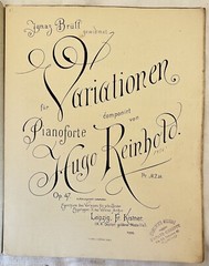 Variationen Opera 47 Hugo Reynhold Pianoforte Spartiti 1800 Austria