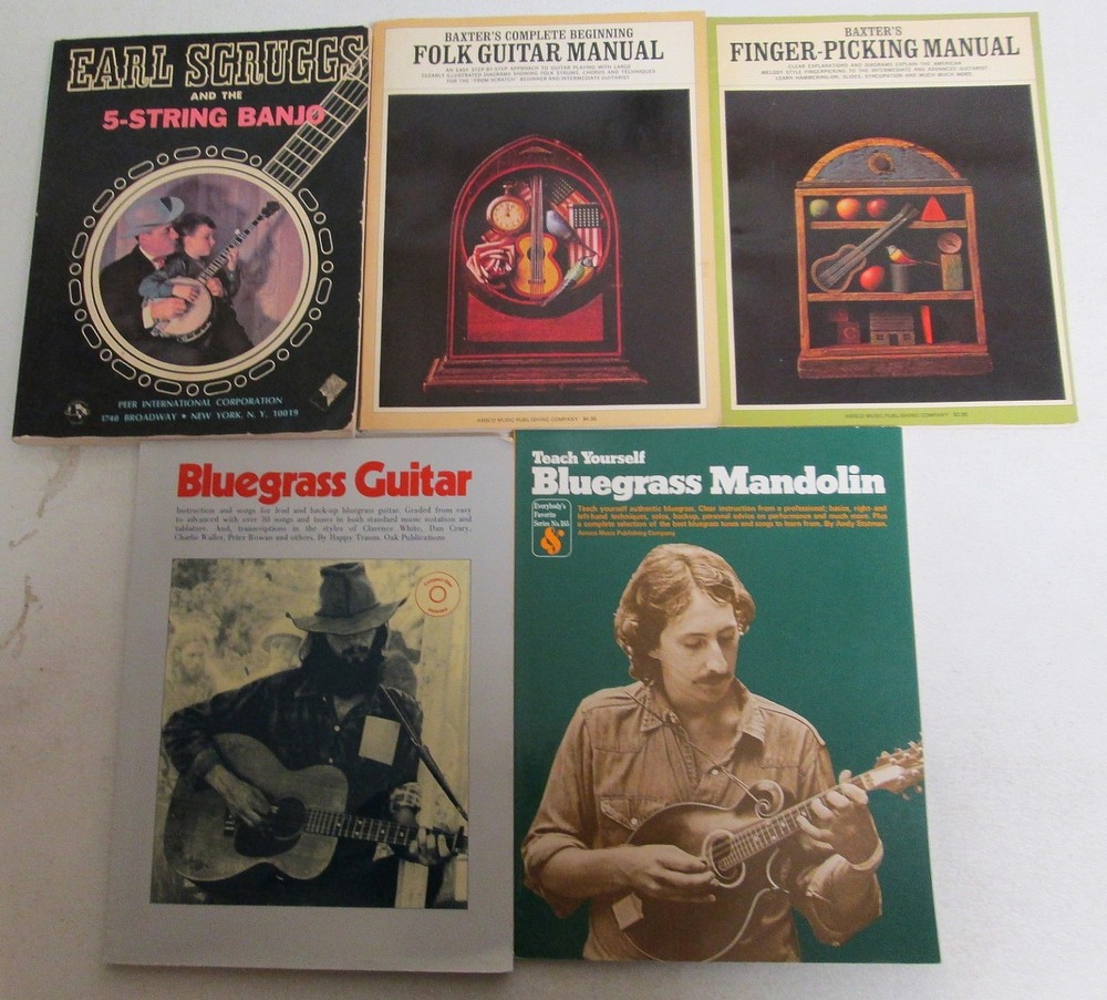 Lot 9 Folk Sheet Music Banjo Guitar Books Bluegrass: Earl Scruggs. Lomax