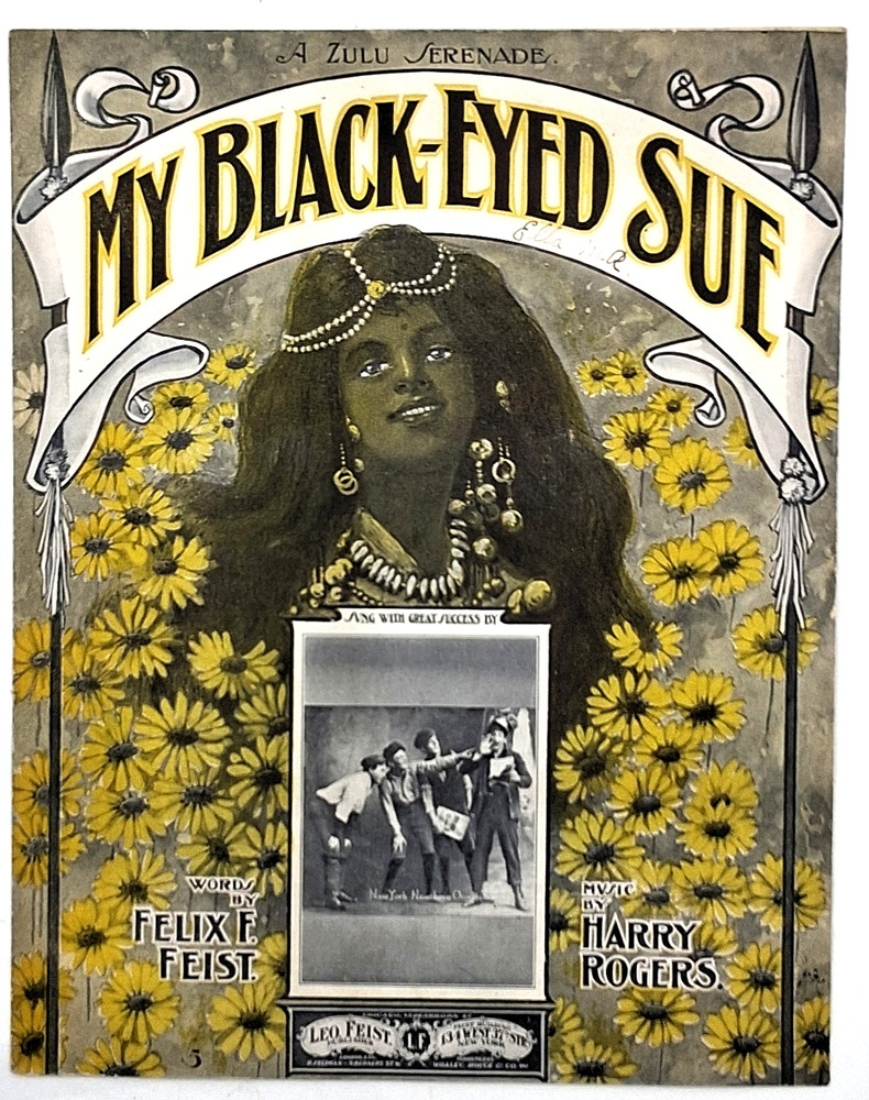 My Black-Eyed Sue – orig 1904 Sheet Music