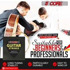 5 Core Acoustic Guitar Strings Brass Heavy Duty Extra Light Gauge High Carbon…