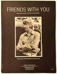 1971 JOHN DENVER « FRIENDS WITH YOU » SHEET MUSIC – COUNTRY POP ROCK