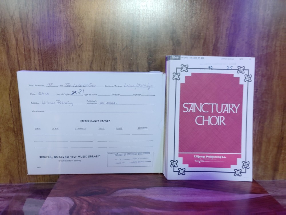 The Love of God SATB Lehman Skillings Lillenas Sanctuary Choir Series Lot 34 Cop