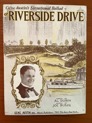 On Riverside Drive sheet music, 1929, featuring Gene Austin