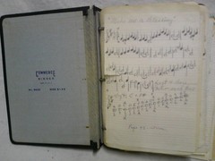 1939 1942 Binder w/ handwritten sheet music Notes in pencil by musician PIANO ?