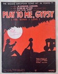 Play To Me, Gypsy (The Song I Love) – 1932 sheet music – with ukulele chords