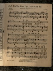 « Tip Toe Through the Tulips With Me » by Al Dubin and Joe Burke sheet music 1929.