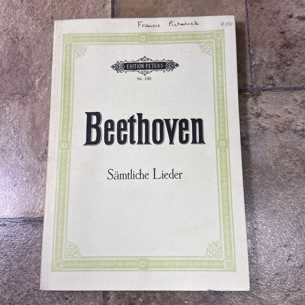 Beethoven Sämtliche Lieder Edition Peters Nr 180 Vocal Piano German Songs