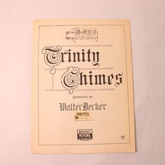 Antique 1912 Sheet Music Trinity Chimes Walter Decker For Player Piano