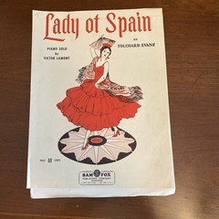 Lady of Spain Tolchard Evans Piano Solo by Victor Lamont Sam Fox NY 1949 Sheet