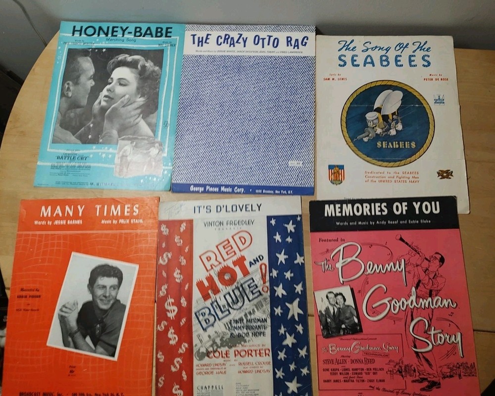 Lot of 40+ Vintage Sheet Music Pop And Boogie 1930s 1940s 1950s