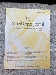 The Sacred Organ Journal, July/August 2000