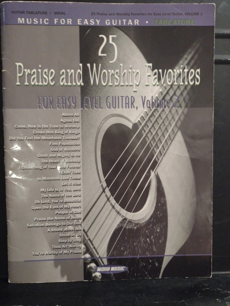 Easy Guitar Praise & Worship Songbook 25 PRAISE AND WORSHIP FAVORITES Tab VG