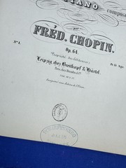 2 C.1855 Custom Bound Music Sheet Volumes ~ 2 CHOPIN & 2 Gottschalk, Hardcovers