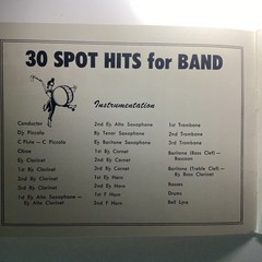 Robbins Music Corp 30 Spot Hits Collection Song Book Concert Band Marching Int