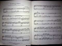 PRELUDE IN G MINOR BY JOHANN BACH FOR SOLO PIANO A JUNE WEYBRIGHT ~ MUSIC SHEETS