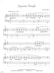 Japanese Temple Early Intermediate Piano Solo Sheet Music Kevin Olson