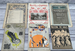 LOT OF 10 ANTIQUE WALTZ SHEET MUSIC DATED 1904 – 1947