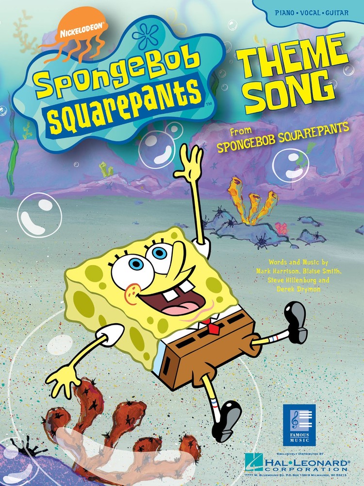 SpongeBob SquarePants Theme Song Piano Vocal Sheet Music Guitar Chords Lyrics
