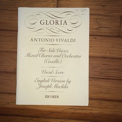 Antonio Vivaldi Gloria RV589 Vocal Score SATB Choral Piano Sheet Music Book