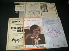 Vintage Sheet Music Lot Of 18 Mixed Songs Booklets Show Tunes