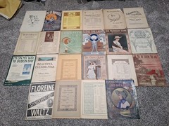 Lot of 22 Vintage Sheet Music Song Books Folio&rsquo;s Late 1800s, Early 1900s 2A