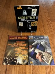 LOT OF 3 GUITAR BOOKS ~ TAB SHEET MUSIC ~ LEARN TO PLAY ELECTRIC & ACOUSTIC