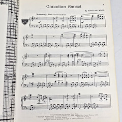 Canadian Sunset Sheet Music Piano Solo Jazz Eddie Heywood 1963 Song Vtg