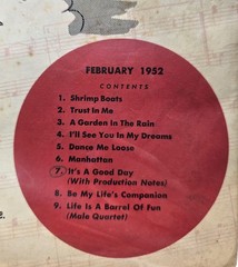 Song Folio Feb 1952 Capitol Songs Inc. Armed Forces Sheet Music Piano/V/G