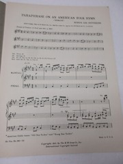 Eunice Kettering Paraphrase on American Folk Hymn Organ Sheet Music St Cecilia