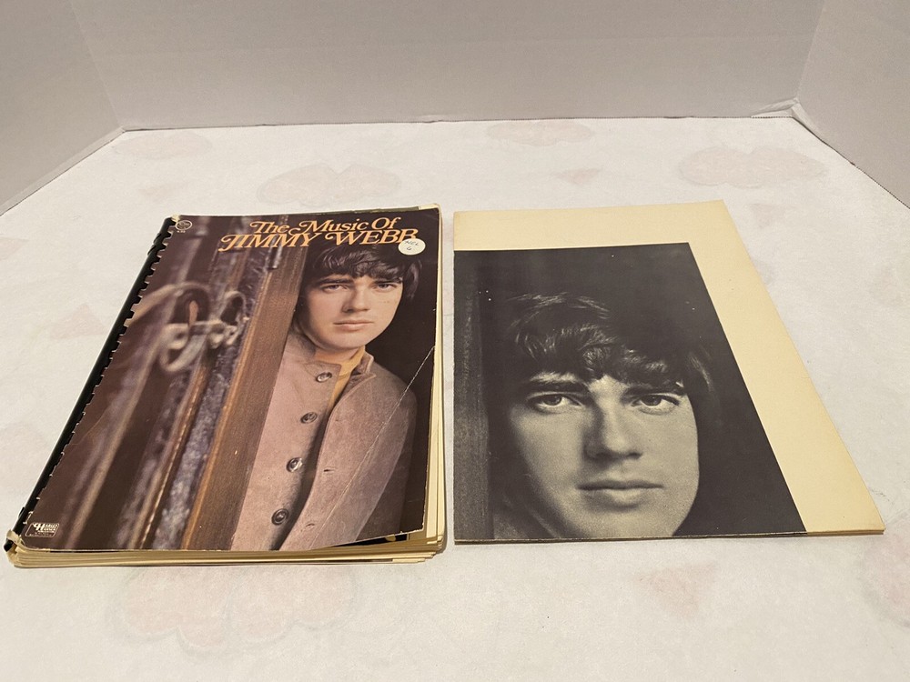 The Music Of Jimmy Webb Music Book 1970 Vintage Songbook And Poster RARE VINTAGE