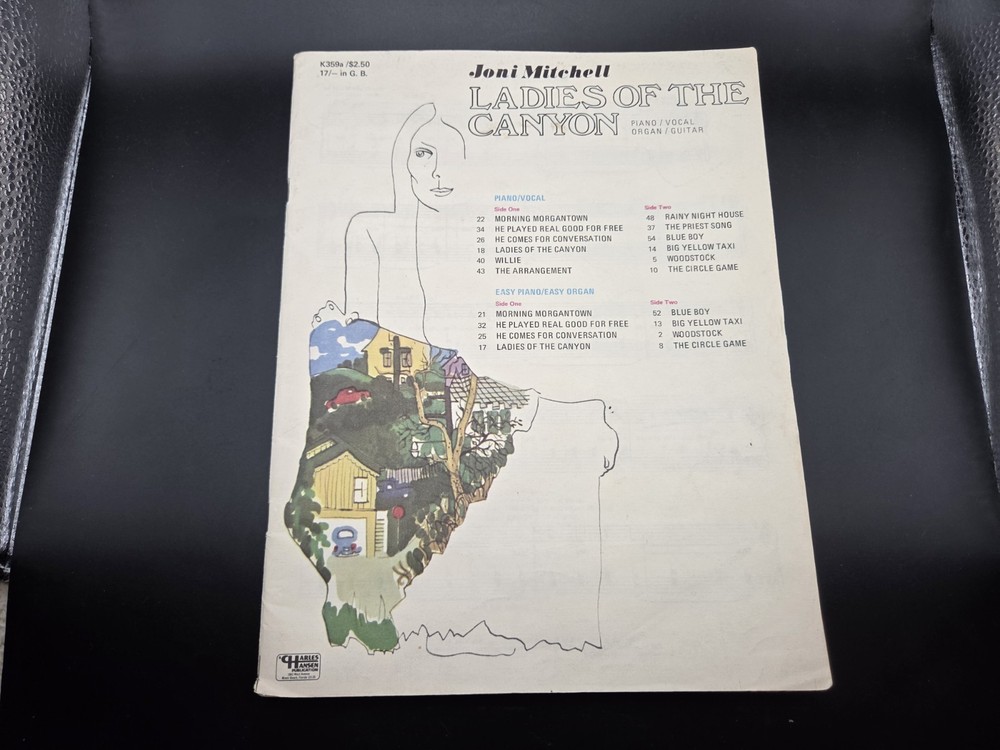 Joni Mitchell Ladies Of The Canyon Songbook Music Sheet Piano Vocal Organ Guitar