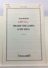 Praise The Lord O My Soul Psalm 146 Ned Rorem SATB Choral Sheet Music Octavo Lot