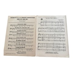 Annie Get Your Gun Broadway Sheet Music Irving Berlin Ethel Merman 9 Song Lot