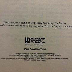 Complete Beatles Piano Vocal Guitar Volumes 1&2 Hal Leonard 1988 Todd Lowry