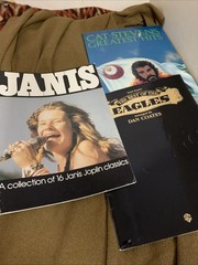 Cat Stevens Eagles Janis Joplin 3 Songbook Lot Greatest Hits Dan Coates Warner
