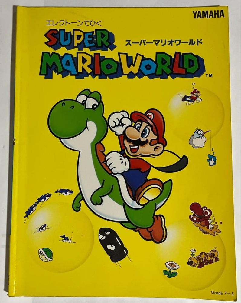 Yamaha Super Mario World Electone Sheet Music Book Japanese Official Score VG