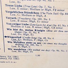 Vintage 1937 Wiegenlied German & English Piano Sheet Music Johannes Brahms
