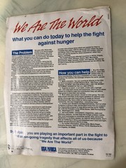 1985 We Are The World USA For Africa Original Sheet Music Michael Jackson Richie